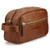 Londo Genuine Leather Travel Toiletry, Makeup, Shaving Organizer Bag - Unisex -Light Brown-