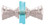 CRL Polished Chrome Ribbed Bow-Tie Style Back-to-Back Knob