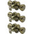 GOBEKOR 3 Pack Keyed Entry Door Knobs Keyed Alike Door Knobs with Lock and Key Tulip Door Knob Antique Brass Exterior Door Knob Lock