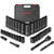 Eastvolt Mechanic Tool Kits, Drive Socket Set, 46 Pieces Socket Set with 72 Teeth Reversible Ratchet, Metric/SAE -ASK06-