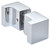 CRL SDKSQ2CH Polished Chrome Back-to-Back Square Finger Pull Knob
