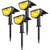 FONLGEN solar lights outdoor,43 LEDs Solar Landscape Spotlights -4 Pack-, IP65 Waterproof Solar Landscaping Spotlights 2-in-1 Wireless Outdoor Solar Powered Wall Lights for Yard Garden Driveway Porch Walkway Pool Patio