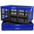 CleverMade 45L Collapsible Storage Bins, Plastic Stackable Grated Wall Utility Containers, CleverCrates Baskets, Royal Blue, 3 Pack