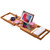 Utoplike Teak Bathtub Caddy Tray Bath Tray for Tub,Unique Bathtub Organizer with Book Tablet Wine Glass Cup Towel Holder, Waterproof,Adjustable, for Your Loved