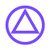 RDW AA Alcoholics Anonymous Symbol Sticker - Decal - Die Cut - Purple 1.50inch x 1.50inch