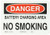 Brady 42641 Aluminum No Smoking Sign- 7inch X 10inch- Legend inchBattery Charging Area No Smokinginch