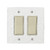 Meriville French Scroll 2 Rocker Wallplate, Double Switch Electrical Cover Plate, Off White