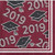 Creative Converting Burgundy Class Of 2019 Beverage Napkins- 5