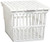 PSC 2003600 White Polypropylene Autoclaving Basket with Lid- 15 cm x 12 cm x 11 cm