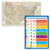 2 Pack - Antique Style USA Map Plus Fractions- Decimals  and  Percentages Math Chart -Laminated- 18inch x 24inch-