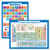 2 Pack - Periodic Table of The Elements Poster for Kids  and  Math Basics Chart -Laminated- 18inch x 24inch-