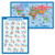 2 Pack - World Map Poster for Kids -Illustrated- Plus Cursive ABC Alphabet Chart -Laminated- 18inch x 29inch-