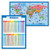 2 Pack - World Map Poster for Kids -Illustrated- Plus Division Math Chart -New Style- -Laminated- 18inch x 29inch-