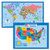 2 Pack - World Map for Kids Plus USA Map Chart -18x24- -Laminated- 18inch x 29inch-