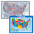 2PK - USA Map Poster -Purple-  and  USA Map for Kids Chart -18x24- -Laminated- 18inch x 29inch-