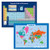 2 Pack - Periodic Table of the Elements Poster -Dark Blue-  and  World Map Chart for Kids -18x24- -LAMINATED- 18inch x 24inch-