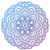 Divine Designs Pink Blue Purple Ombre Tribal Mandala Flower Vinyl Decal Sticker -4inch Wide-