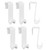 Iconikal Over-Door Valet Hook Set- White- 6-Pack