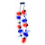 Nicky Bigs Novelties USA 4th of July String LED Lights Bulb Necklace Red White Blue Light Up Flashing