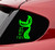 Slap-Art Get Off My Tail Vinyl Decal Sticker -Lime Green-