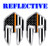 `-x2- REFLECTIVE Spartan Helmet Vinyl Decals | Stickers Helmets- Hard Hats- Stealthy Black Ops American Flags -Orange Line-