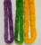 Assorted Purple- Green and Gold Plastic Leis -Dozen-