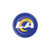 Creative Converting Los Angeles Rams Paper Plates- 9inch Round- Blue and School Bus Yellow