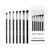 Kisslily Eyeshadow Brushes Set Professional Makeup Brush Set 7 Essential Eye Makeup Brushes Kits Eyeshadow Eyeliner Blending Crease Set Include Eyeshadow Eyeliner Blending- Eye Pencil Brush and Bending Brush -black-