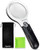 Wapodeai Magnifying Glass with Light- Large Magnifying Glasses- Handheld 3X 45X High Magnification- Magnifying Glass for Reading- Suitable for Lnspection- Crafts- Jewellery- Coins.