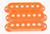 Dopro 52mm Orange ST Strat Guitar Pickup Covers 3 Single Coil for Fender Stratocaster