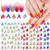 Reflections Flame Nail Art Stickers- 3D Self-Adhesive Holographic Fire Flame Nail Decals for Acrylic Nails Art Supplies 5 Sheets