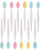 Lip Scrub Brush- 12 Pcs Lip Exfoliator Brush- Double-Sided Silicone Lip Brush Exfoliating for Smoother and Soft Lip