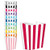 amscan Silver Striped Scalloped Popcorn Boxes-5 Pcs