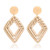 XOCARTIGE Woven Rattan Earrings Handmade Wicker Earrings Straw Knit Hoop Earrings Lightweight Raffia Braid Drop Dangle Earring for Women Girls -Rhombus-