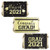 Class of 2021 Graduation Party Mini Candy Bar Wrappers- 45 Stickers -Gold and Black-
