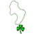 Glowmaker Light Up Shamrock Necklace -3 Green LED Bulbs-