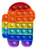 LAVONE Fidget Toys- Push Pop Bubble Fidget Sensory Toy- Push Pop Fidget Toy for Kids Adults- Silicone Stress Relief Toy - Rainbow