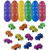 NJN 24 Pcs Prefilled Easter Eggs with Toy Cars-Easter Egg Stuffers Perfect for Easter Egg Hunt- Surprise Egg- Easter Theme Party Favor- Easter Eggs Hunt- Basket Stuffers Filler- Classroom Prize Supplies