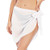Durio Sarong Swimsuit Cover Ups for Women Sheer Beach Sarong Chiffon Bathing Suit Coverups for Women A White