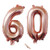 Kiwochy 60th Number Mylar Balloon Rose Gold Giant Balloon Alphabet Foil Balloon 40inch Number 60 Balloons 60th Birthday Party Decorations for Birthday Party Supplies Anniversary Events Decorations