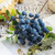 BELUPAI Artificial Berry Stems- 2-Pack 9.5inch Christmas Artificial Fruit Berry Holly Flower Branch for Home Holiday Wedding Party DIY Christmas Tree Crafts Decor -Blueberry-