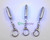 3 pc UV LED Blacklight Keychain Light Ultraviolet Mini Flashlight