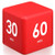 Cube Timers Gravity Sensor Flip Timer Kitchen Timer 15-20-30-60 Minutes Child Timer 2.6 Inch Workout Timer Exercise Timer Game Timer and Study Timer for Time Management and Countdown Settings- Red