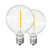 SUNTHIN 2 Pack LED G40 Replacement Shatterproof Bulbs for Globe String Lights- Warm White 2700K 1W LED Bulb 6 Watt Incandescent Bulbs Equivalent with E12 Sockets