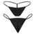 Justgoo Women's Low Rise Micro Back G-String Thong Panty Underwear Black