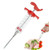 Meat Injector- Windspeed Plastic Marinade Injector Syringe- Meat Marinade Seasoning Flavor Injector- Meat Injector Kit-Turkey Injector Syringe with Screw-on Meat Needle for BBQ Grill- 1-oz- Red