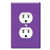 WIRESTER Duplex Outlet Cover Switch Plate/Wall Plate - Solid Orchid Purple