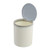 Begale 2 L White Tiny Plastic Garbage Can- Round Trash Can with Blue Lid- F