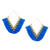 Statement Tassel Earrings- Delicate Bohemian V Shap Tassel Hoop Earring Elegant Fringe Drop Dangle Earrings for Women Girls -Royal Blue-