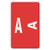 Smead 67171 Alpha-Z Color-Coded Second Letter Labels- Letter A- Red- 100/pack